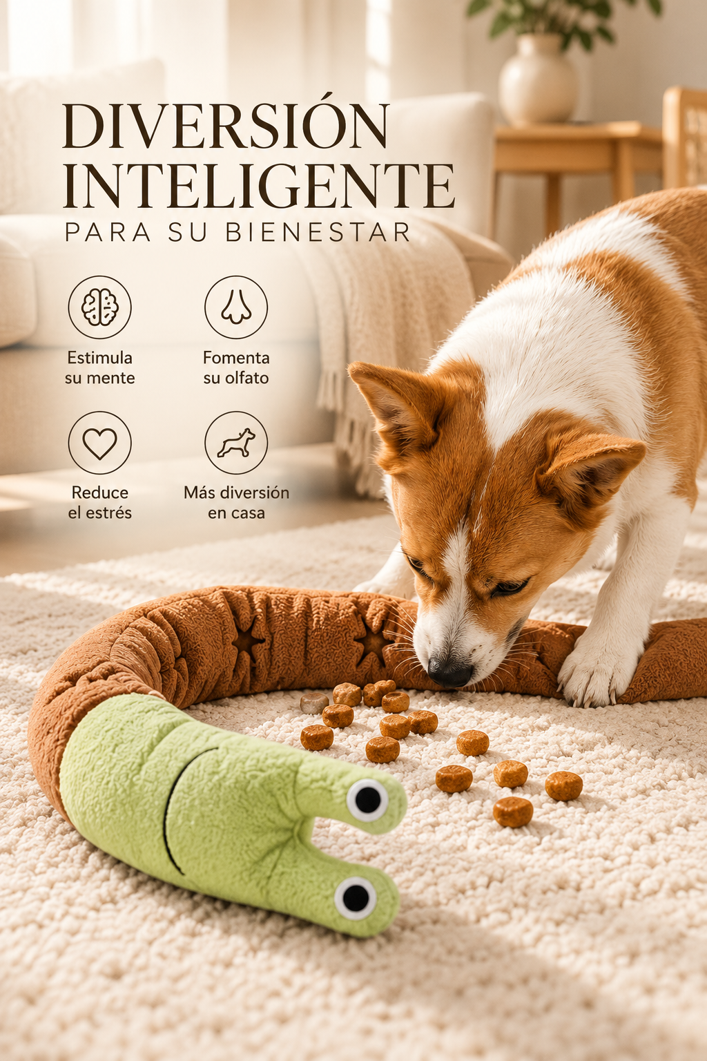 Caracol Interactivo para Perros | Juguete Olfativo con Premios