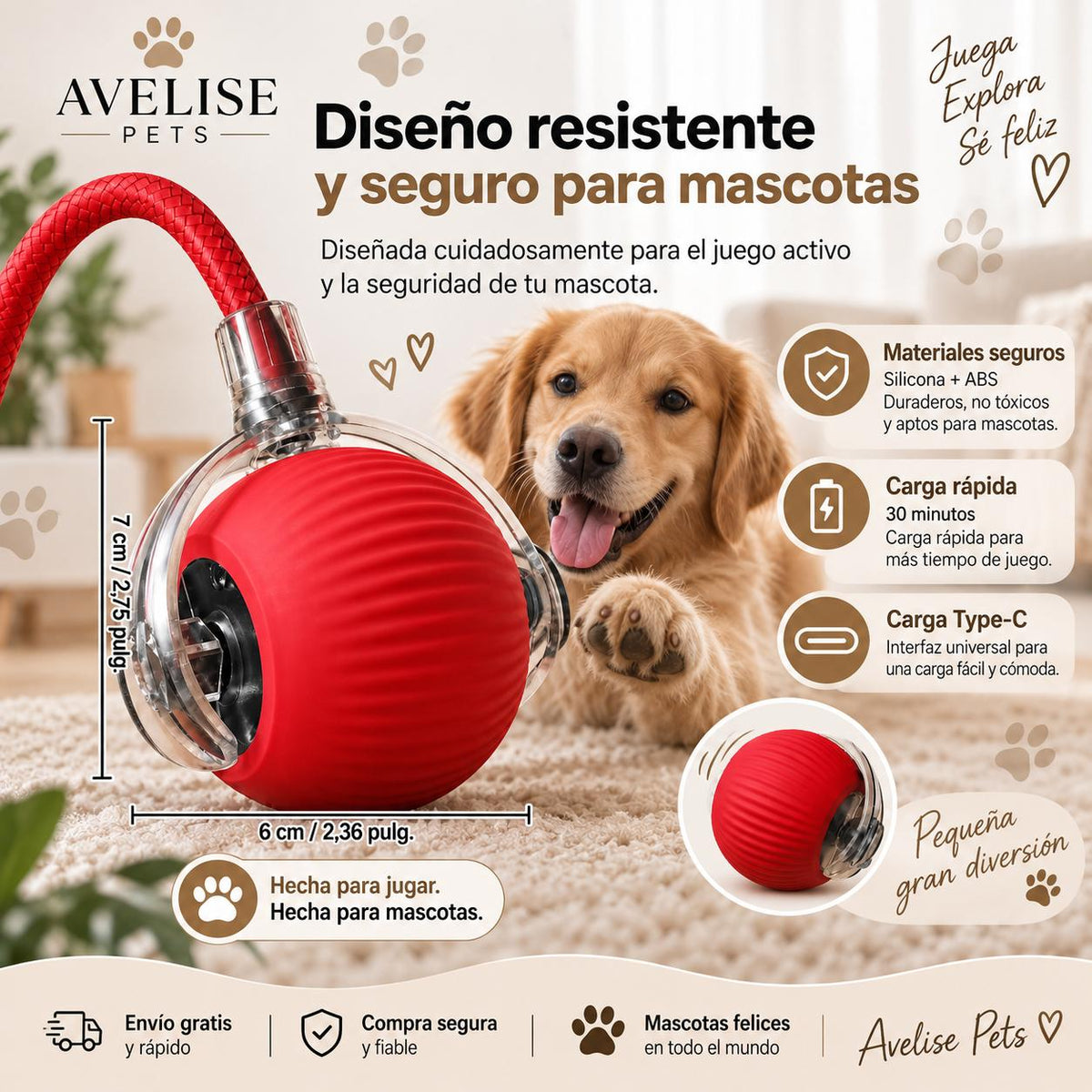 Pelota Automática Estimulante